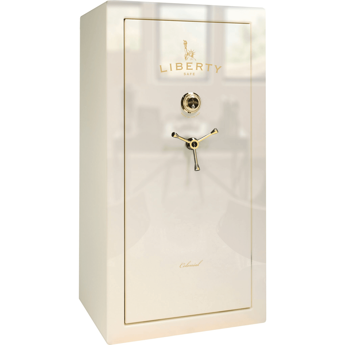 Colonial Series | Level 4 Security | 75 Minute Fire Protection | 23 | DIMENSIONS: 60.5&quot;(H) X 30&quot;(W) X 22&quot;(D*) | White Gloss Brass | Mechanical Lock