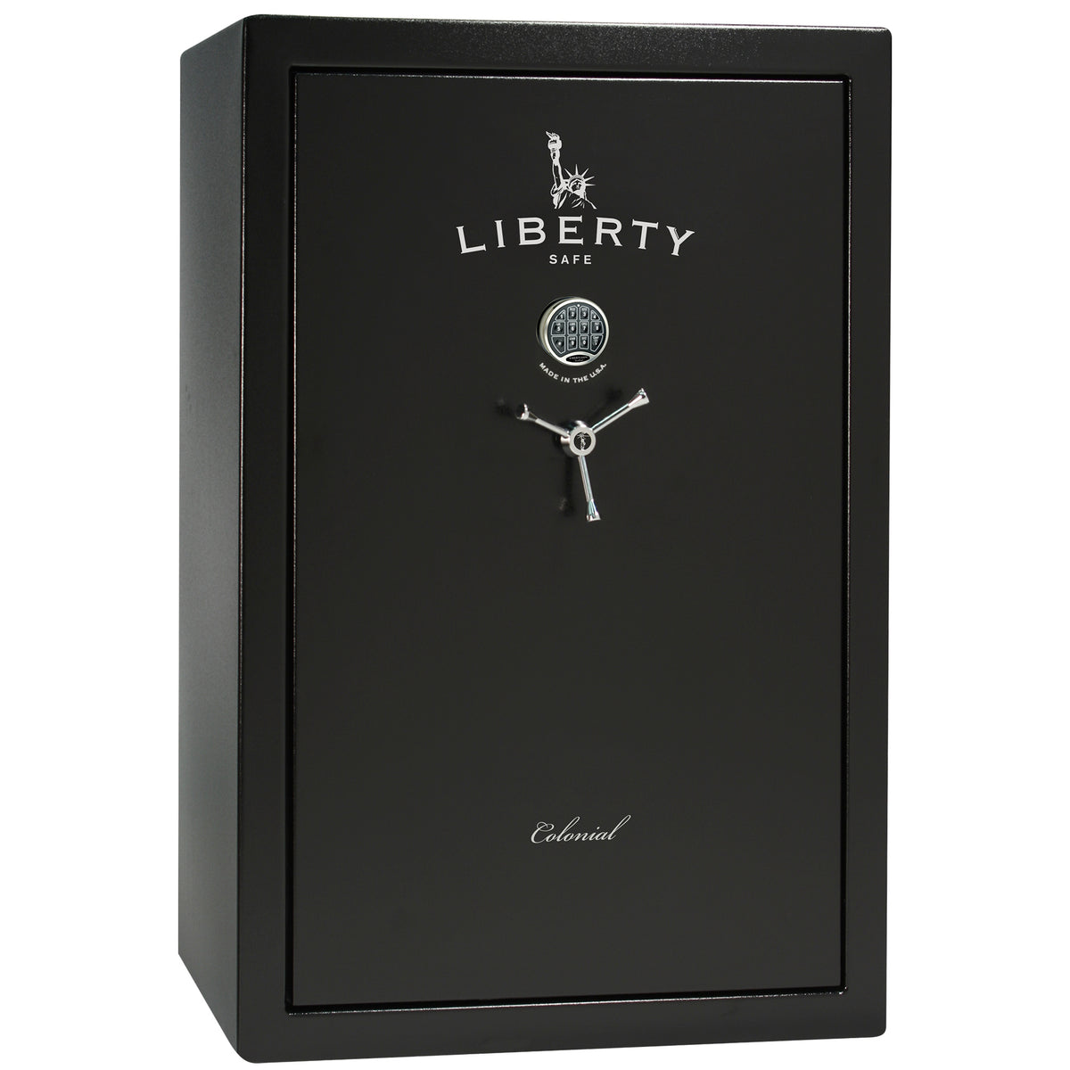 Colonial 35 | Pro Flex Interior | Level 4 Security | 75 Minute Fire Protection | Dimensions: 60.5&quot;(H) x 42&quot;(W) x 22&quot;(D) | Up to 45 Long Guns | Black Textured | Electronic Lock - Closed