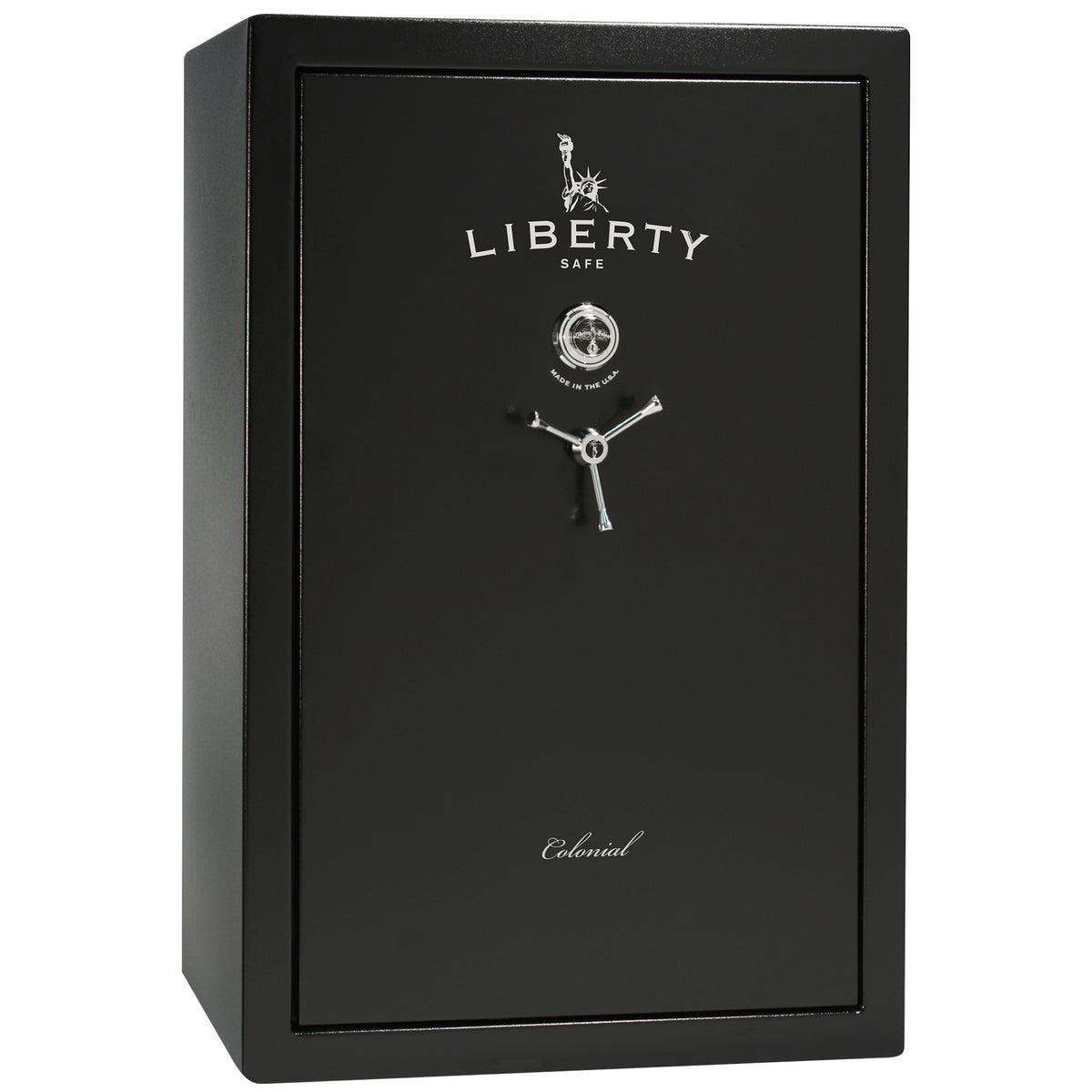 Colonial 35 | Pro Flex Interior | Level 4 Security | 75 Minute Fire Protection | Dimensions: 60.5&quot;(H) x 42&quot;(W) x 22&quot;(D) | Up to 45 Long Guns | Black Textured | Mechanical Lock – Closed