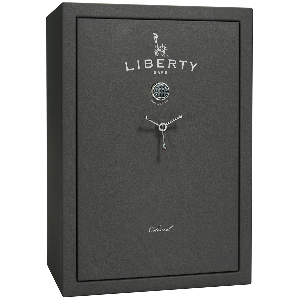 Colonial 35 | Pro Flex Interior | Level 4 Security | 75 Minute Fire Protection | Dimensions: 60.5&quot;(H) x 42&quot;(W) x 22&quot;(D) | Up to 45 Long Guns | Granite Textured | Electronic Lock – Closed