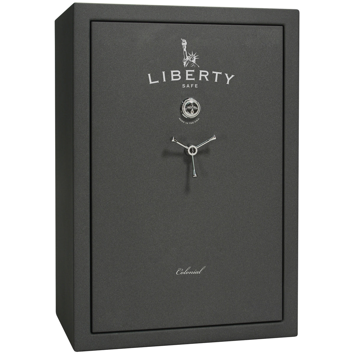 Colonial 35 | Pro Flex Interior | Level 4 Security | 75 Minute Fire Protection | Dimensions: 60.5&quot;(H) x 42&quot;(W) x 22&quot;(D) | Up to 45 Long Guns | Granite Textured | Mechanical Lock – Closed