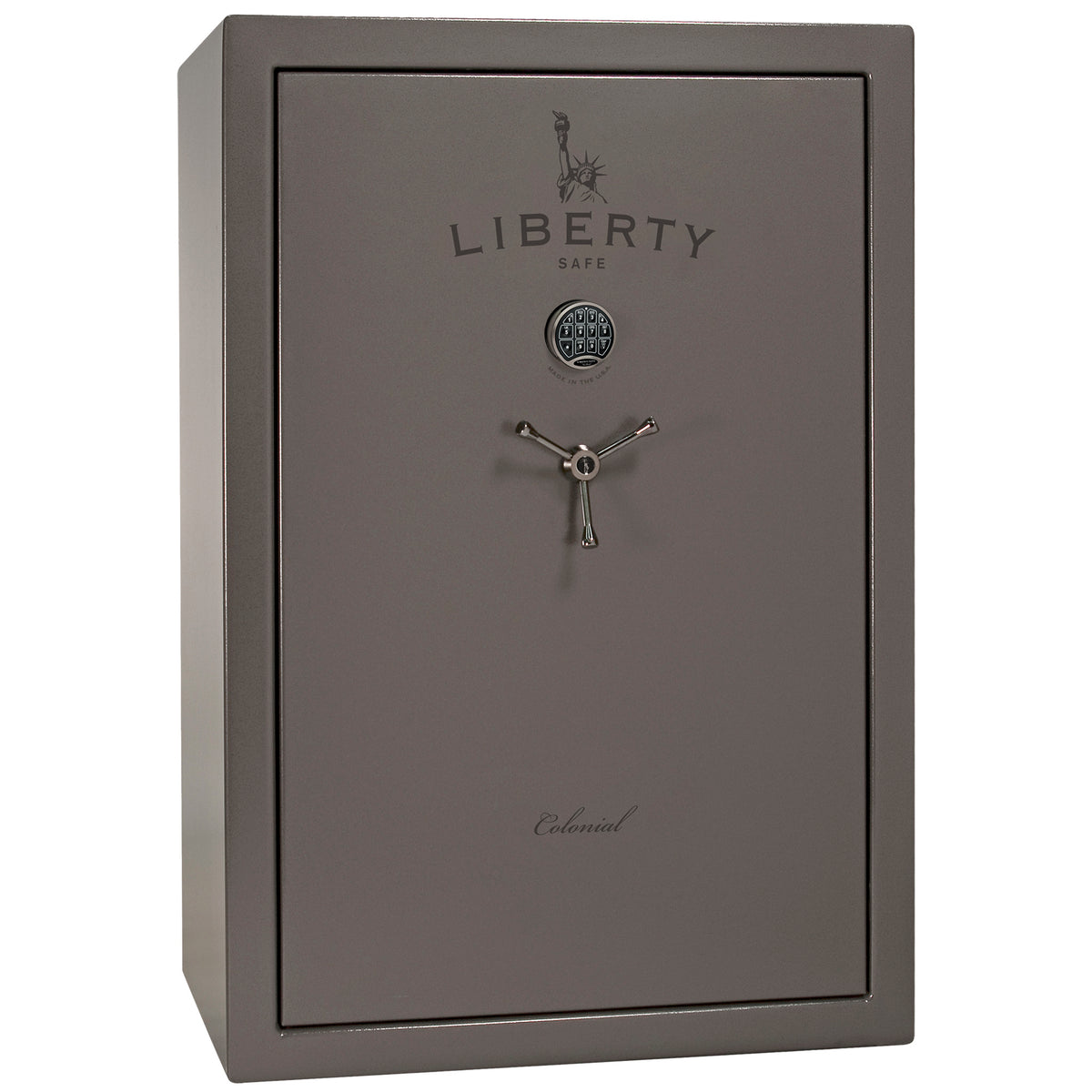 Colonial 35 | Pro Flex Interior | Level 4 Security | 75 Minute Fire Protection | Dimensions: 60.5&quot;(H) x 42&quot;(W) x 22&quot;(D) | Up to 45 Long Guns | Gray Gloss | Electronic Lock - Closed