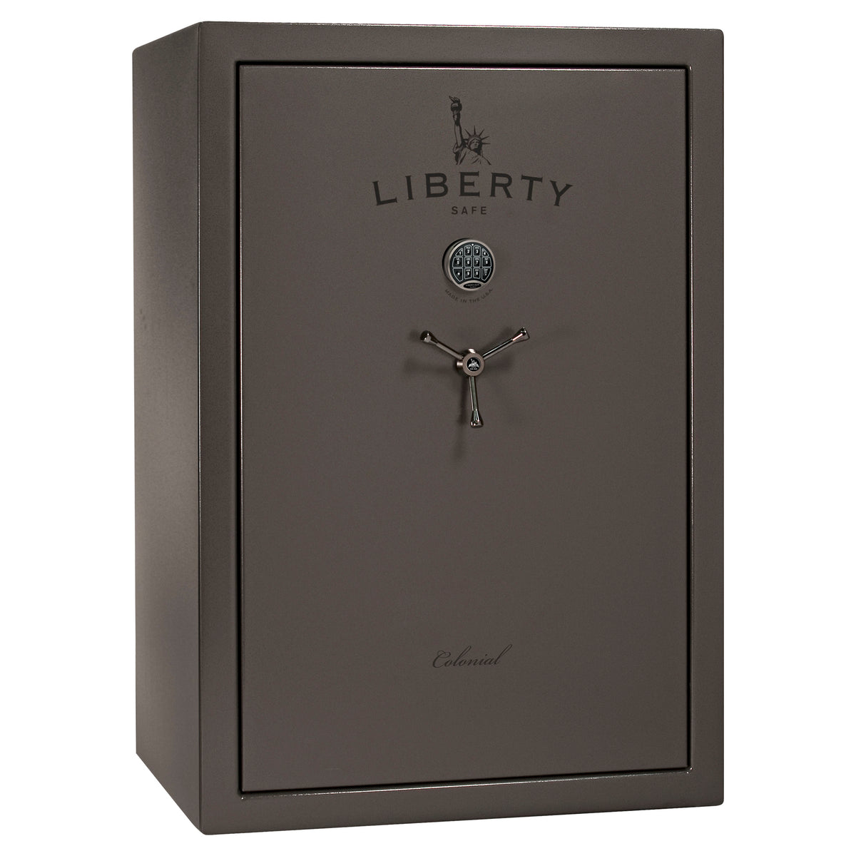 Colonial 35 | Pro Flex Interior | Level 4 Security | 75 Minute Fire Protection | Dimensions: 60.5&quot;(H) x 42&quot;(W) x 22&quot;(D) | Up to 45 Long Guns | Gray Marble | Electronic Lock - Closed