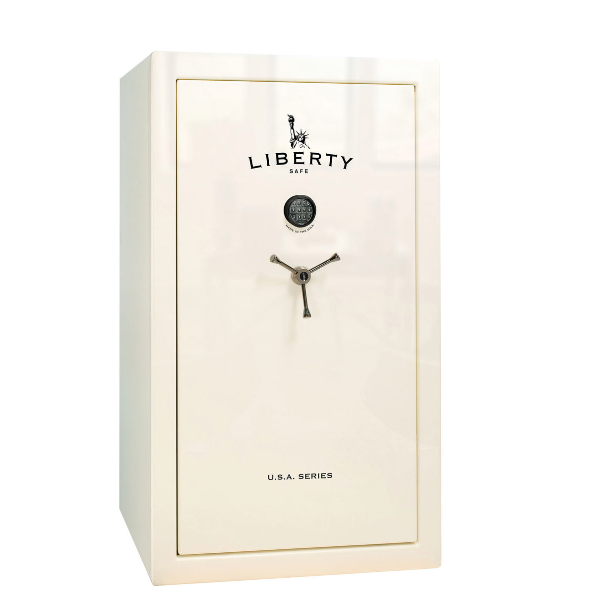 USA Series | Level 3 Security | 60 Minute Fire Rating | 36 | Dimensions: 60.5&quot;(H) x 36&quot;(W) x 22&quot;(D) | White Gloss | Electronic Lock - closed