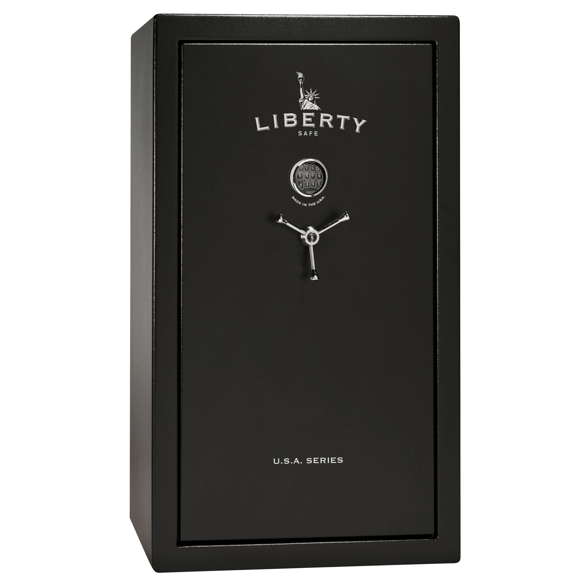 USA Series | Level 3 Security | 60 Minute Fire Rating | 30 | Dimensions: 60.5"(H) x 30"(W) x 22"(D) | Black Textured | Electronic Lock